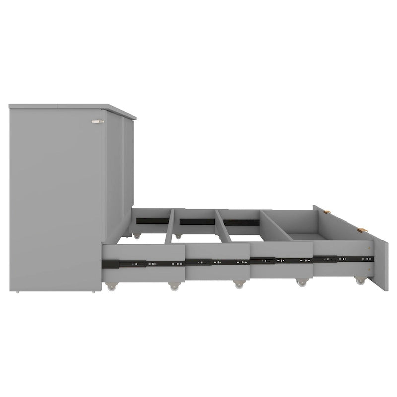 Full Size Murphy Bed with drawer and a set of Sockets & USB Ports
