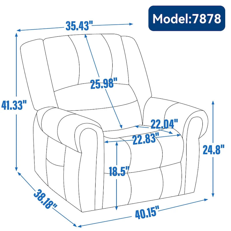 Brown Genuine Leather Power Lift Recliner Chair with Dual Motor, Heat Massage, USB Ports, and Infinite Recline