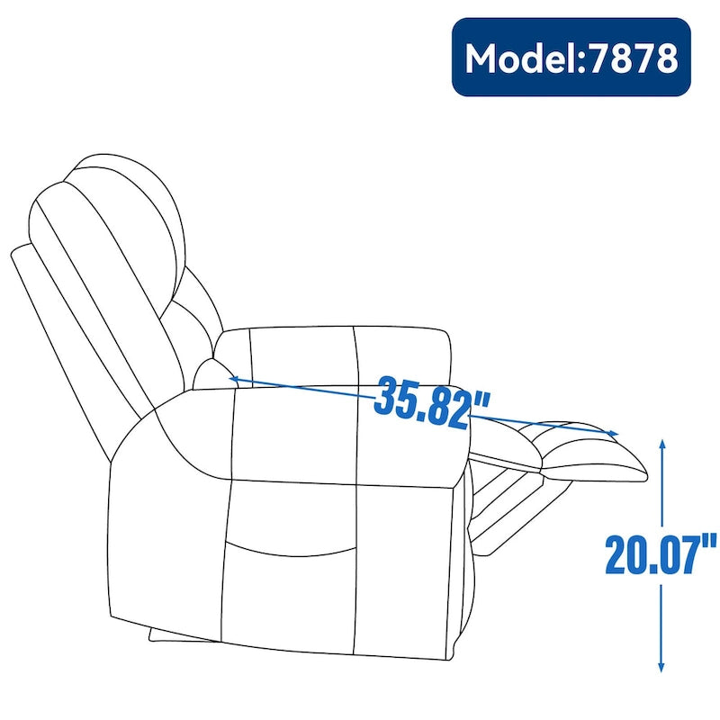 Brown Genuine Leather Power Lift Recliner Chair with Dual Motor, Heat Massage, USB Ports, and Infinite Recline