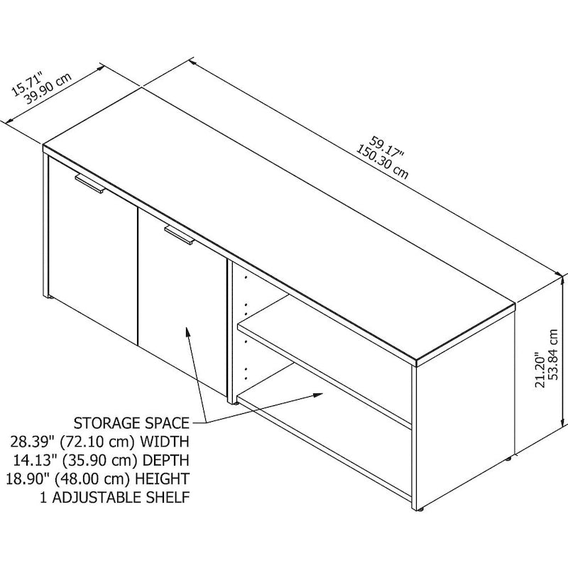 Jamestown Low Storage Cabinet with Doors by Bush Business Furniture