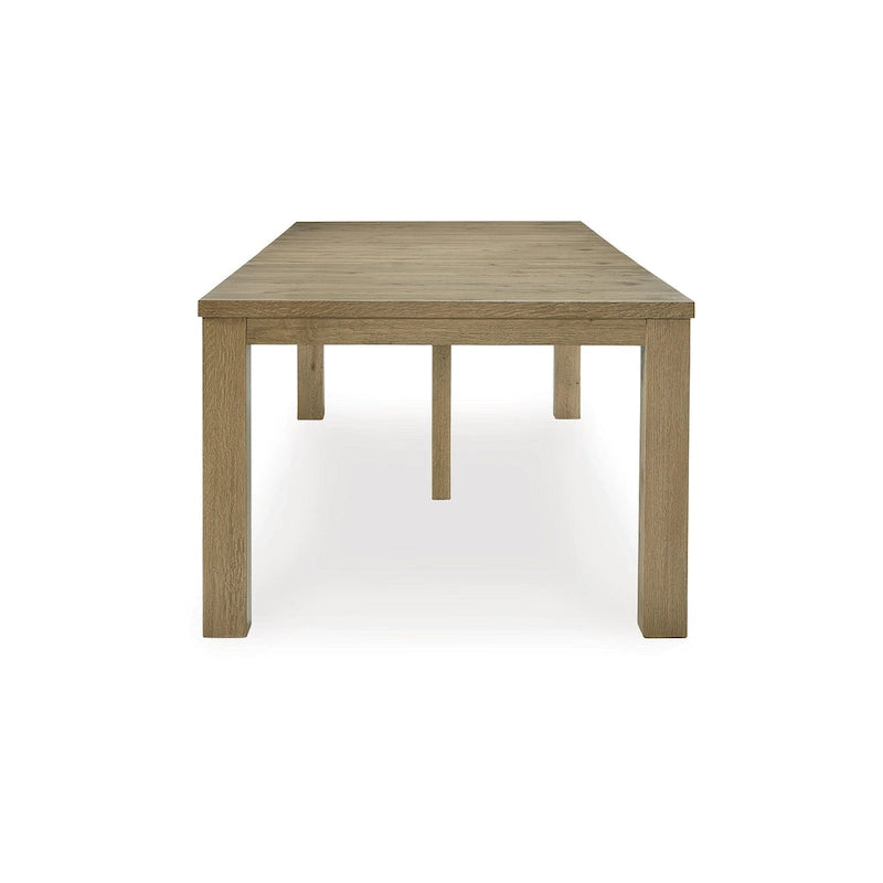 Light Brown Rustic Oak Extension Dining Table with Removable Leaves Seats Ten