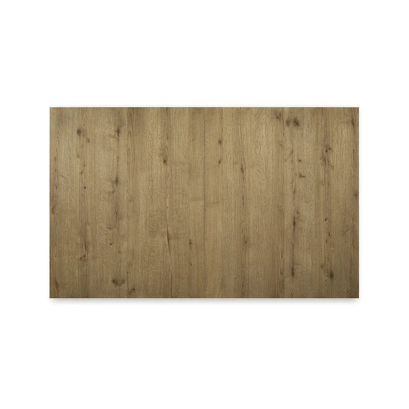 Light Brown Rustic Oak Extension Dining Table with Removable Leaves Seats Ten