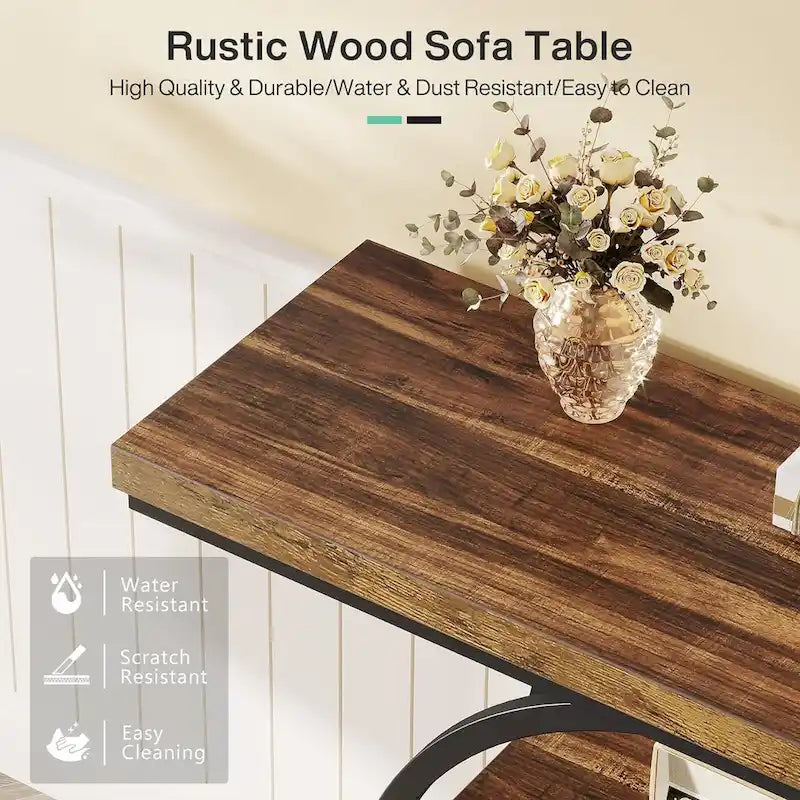 41.3 Console Entryway Table, 4 Tiers Sofa Table