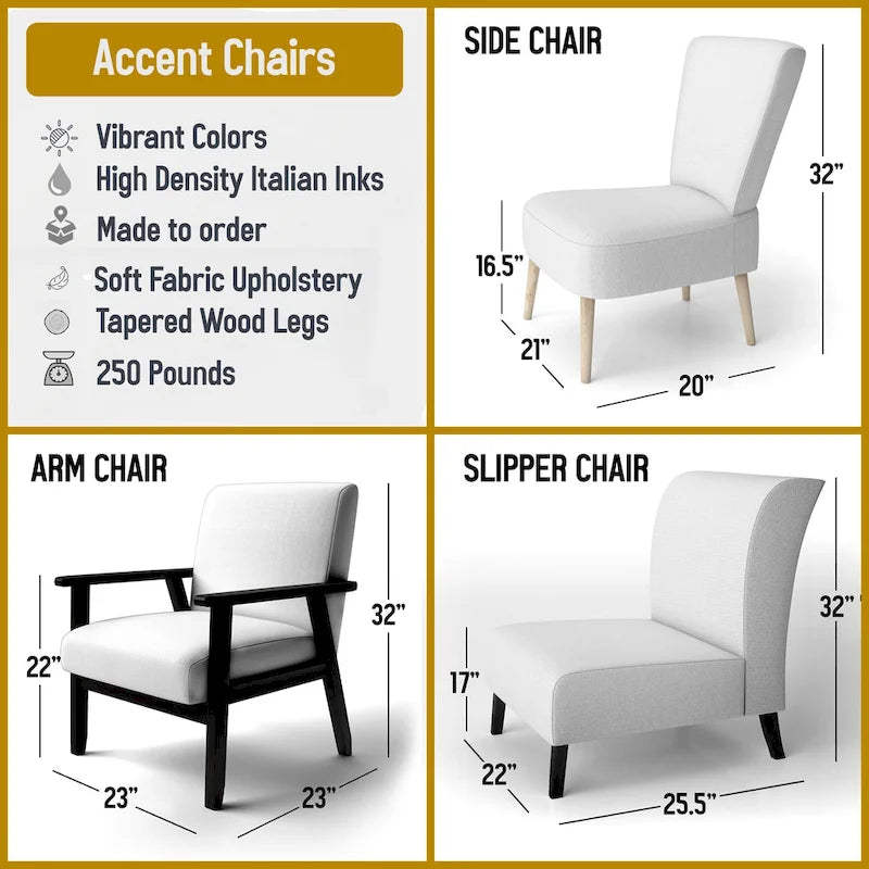Designart Geometric Black And Teal IV Upholstered Modern Accent Chair - Arm Chair