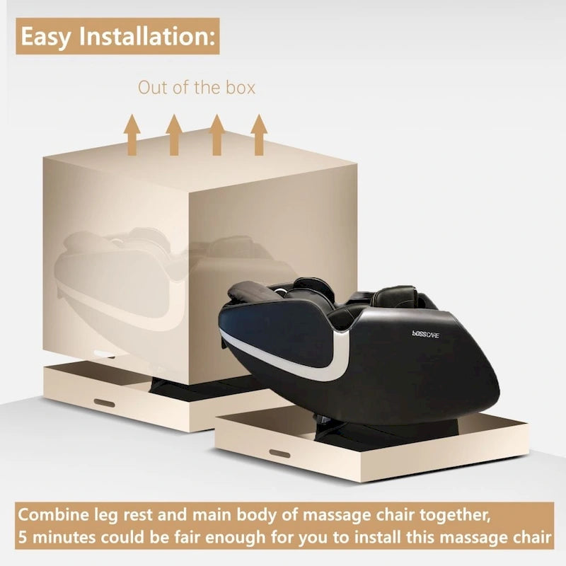 Zero Gravity Massage Chair Recliner with Airbag Heat Bluetooth and Foot Roller