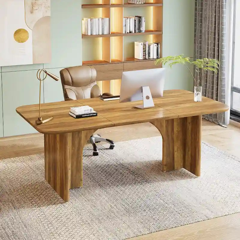 63 Executive Desk, Large Computer Desk Modern Home Office Desk