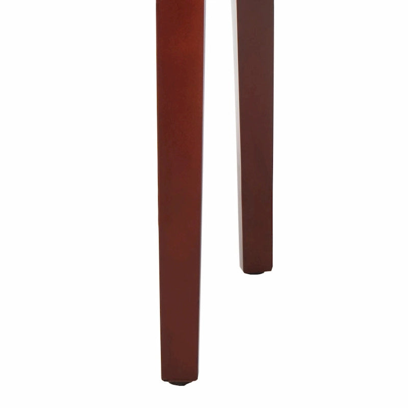 Parsons Marbled Leather Dining Side Chair with Cherry Mahogany Legs