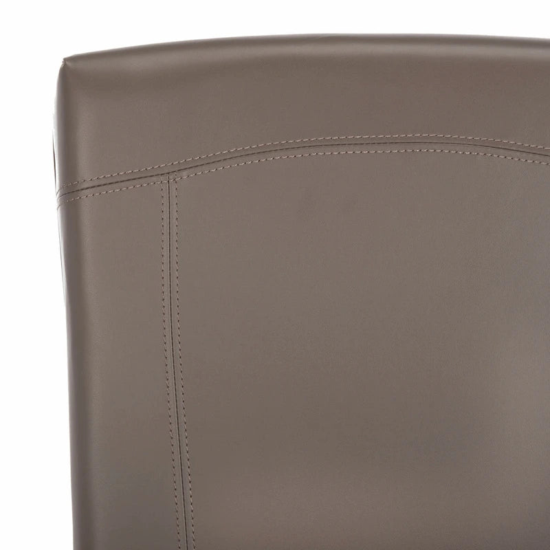 Parsons Marbled Leather Dining Side Chair with Cherry Mahogany Legs