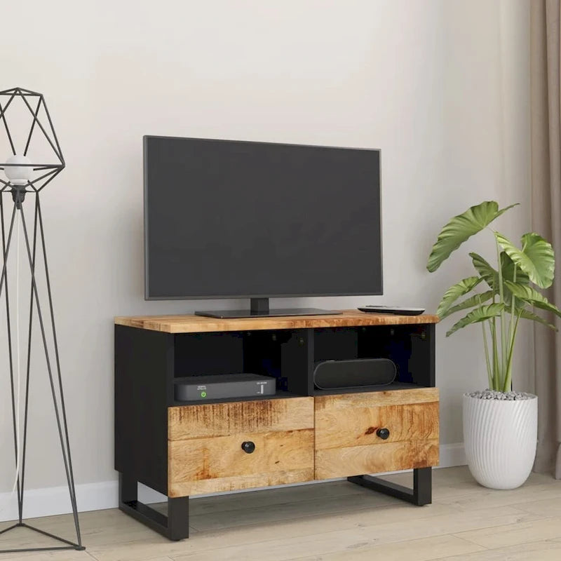 vidaXL TV Stand 27.6x13x18.1 Solid Wood Mango