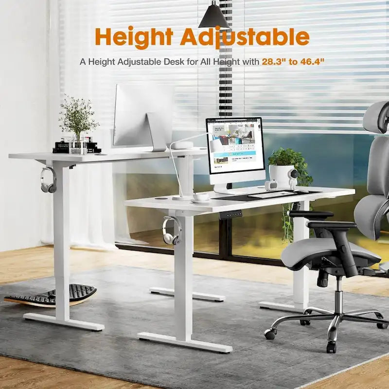 Electric Height Adjustable Sit-to-Stand Ergonomic Desk with Memory Settings
