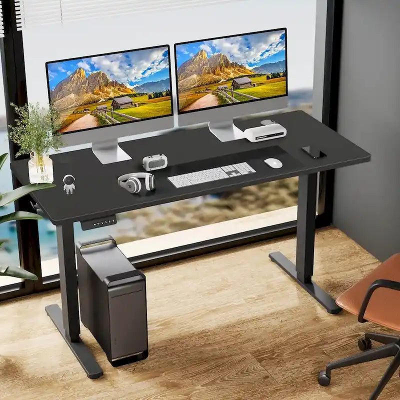 Electric Height Adjustable Sit-to-Stand Ergonomic Desk with Memory Settings