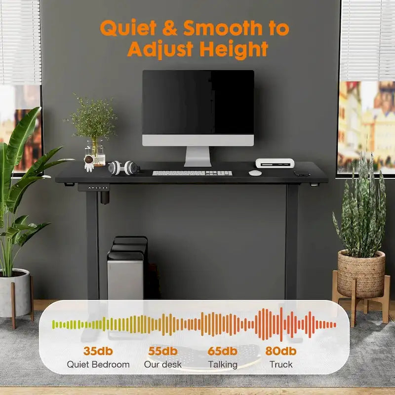 Electric Height Adjustable Sit-to-Stand Ergonomic Desk with Memory Settings