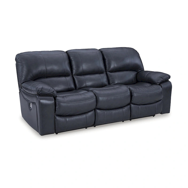 Signature Design by Ashley Leesworth Blue Power Reclining Sofa - 88W x 41D x 41H