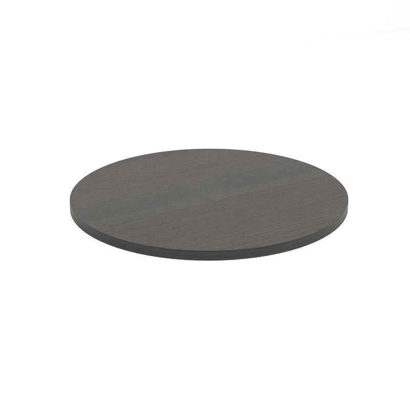 Round Laminate Cafe Dining Table with Powder-Coated Silver Base