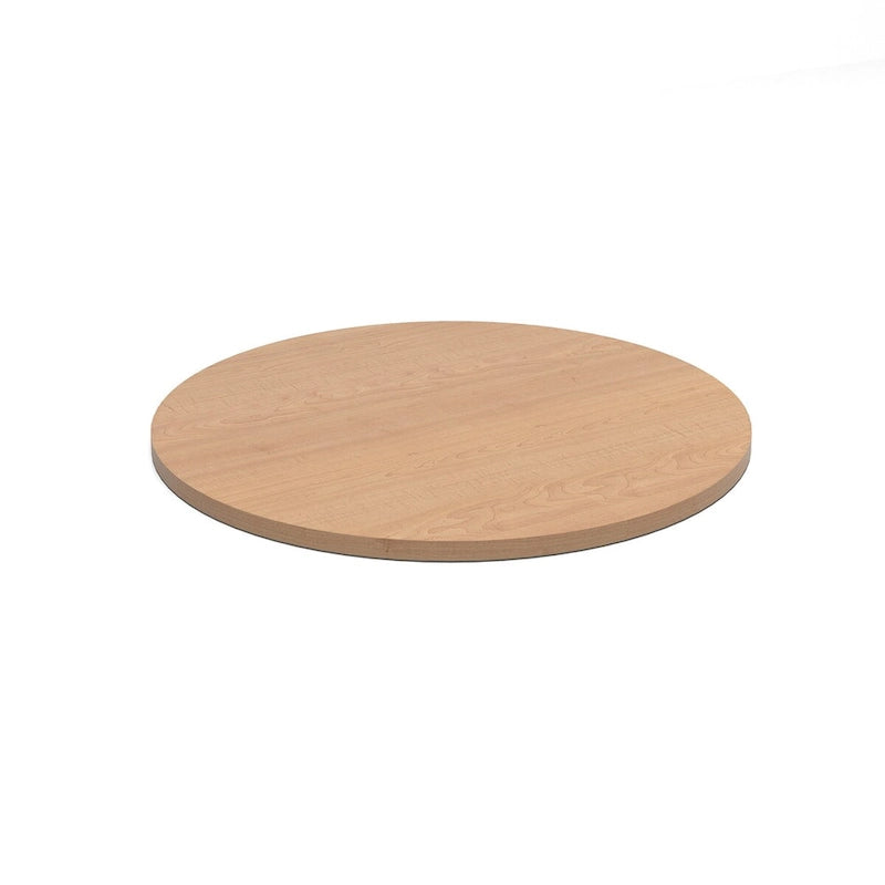 Round Laminate Cafe Dining Table with Powder-Coated Silver Base