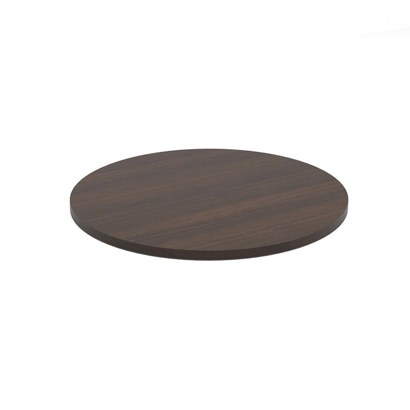 Round Laminate Cafe Dining Table with Powder-Coated Silver Base