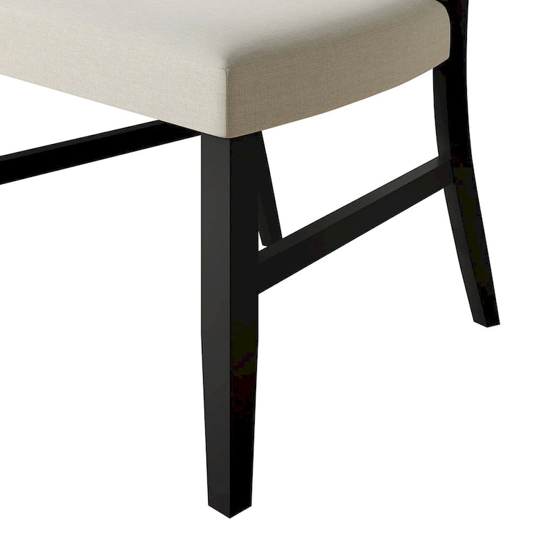 Contemporary Upholstered Dining Chair with Cane Motif Backrest in Mixed Colors
