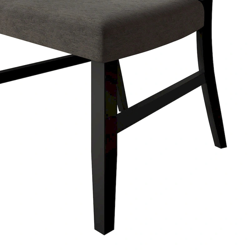 Contemporary Upholstered Dining Chair with Cane Motif Backrest in Mixed Colors