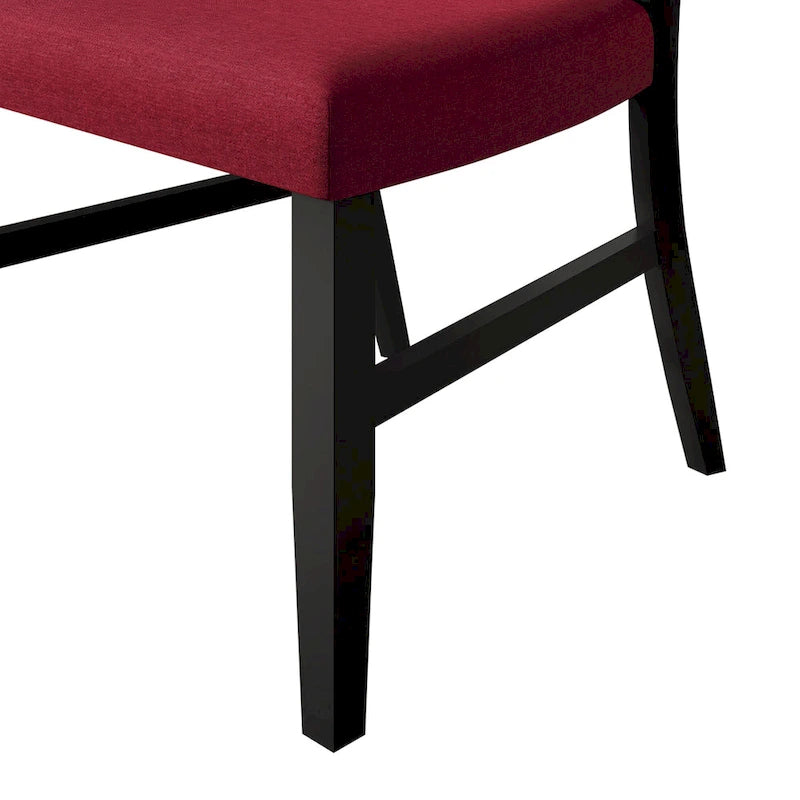 Contemporary Upholstered Dining Chair with Cane Motif Backrest in Mixed Colors